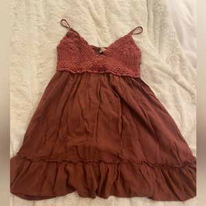 Crochet V-neck BoHo dress